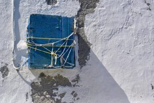 Blue Shutters - Santorini